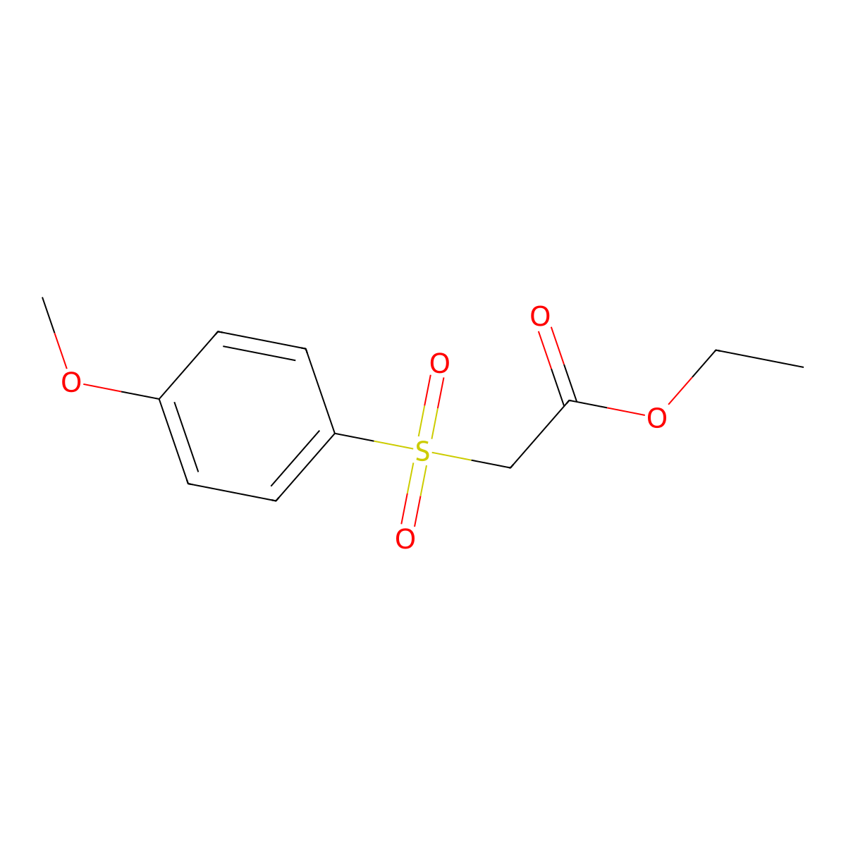 2-[(4-Methoxyphenyl)sulfonyl]acetic acid ethyl ester molecular structure, CAS 2850-21-7