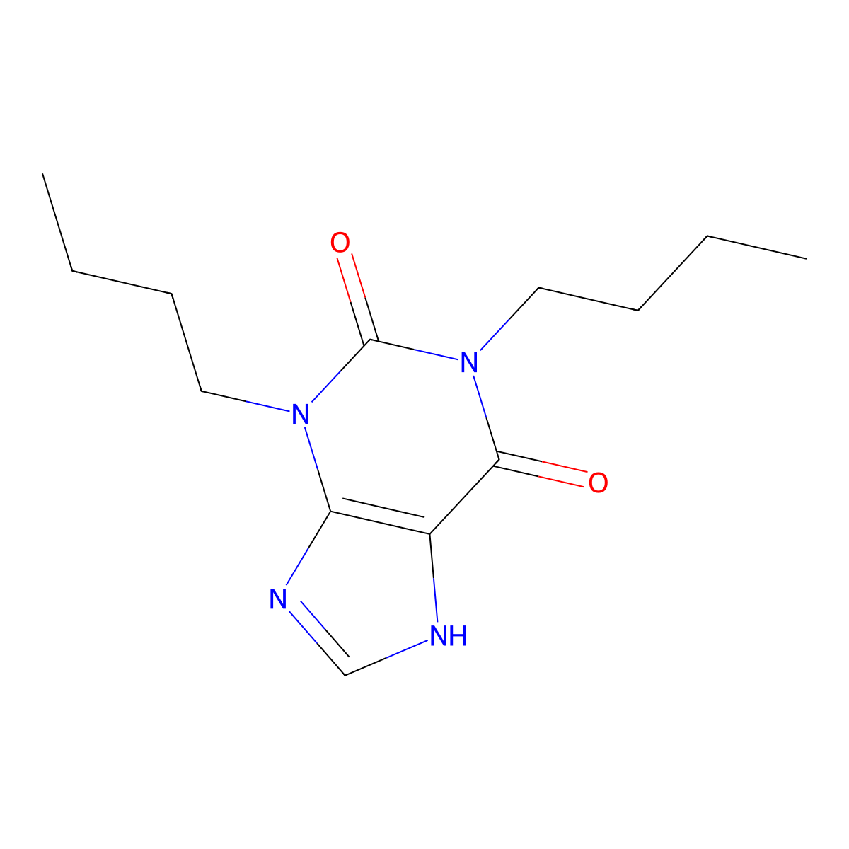 1,3-Dibutylxanthine molecular structure, CAS 2850-36-4
