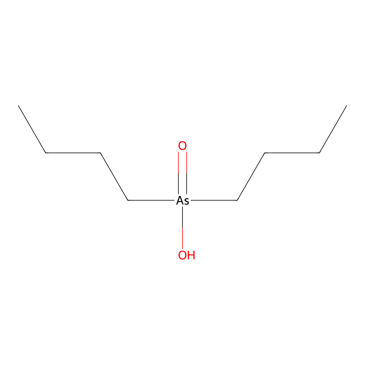 Arsine oxide, dibutylhydroxy- molecular structure, CAS 2850-61-5