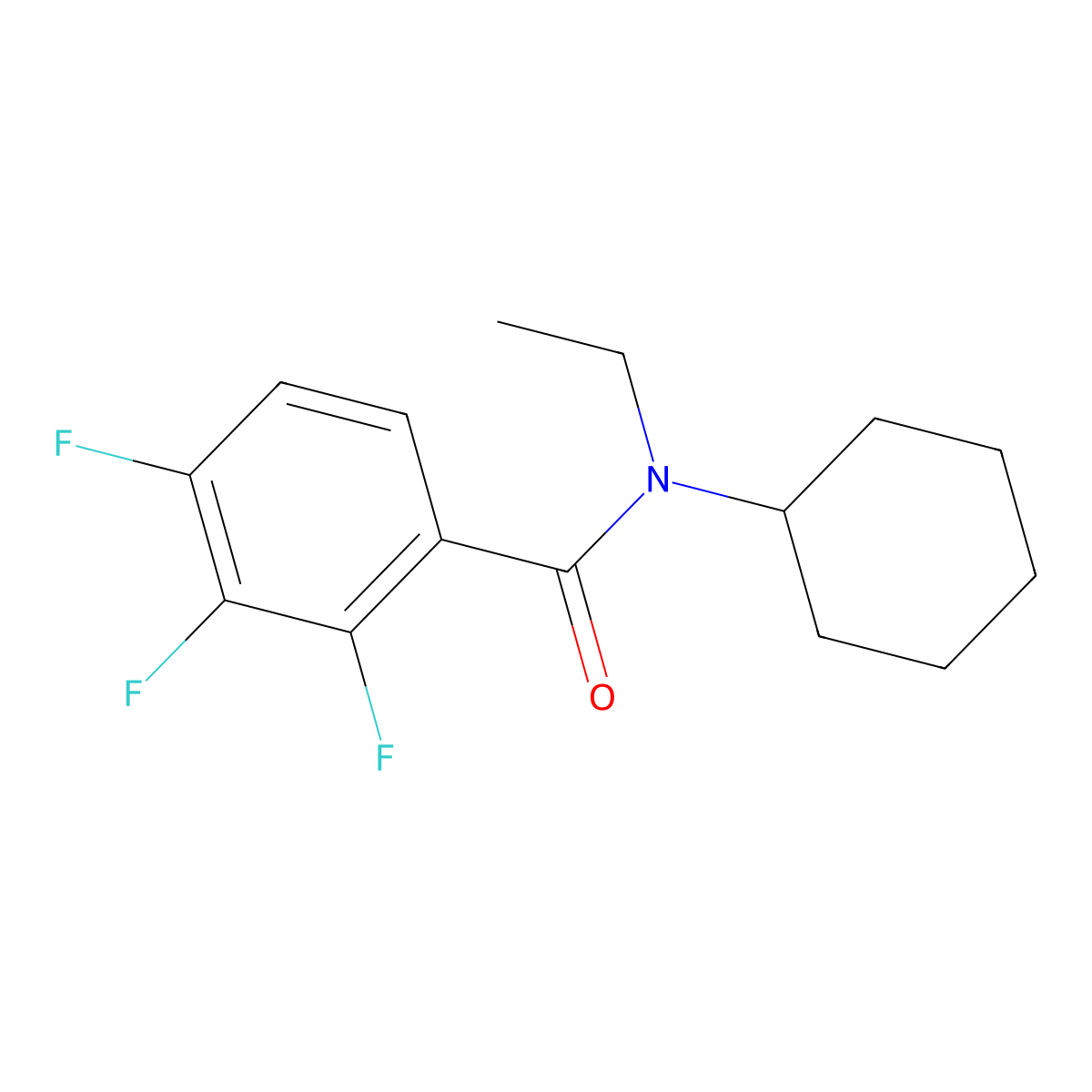 N-Cyclohexyl-N-ethyl-2,3,4-trifluorobenzamide molecular structure, CAS 2850086-56-3