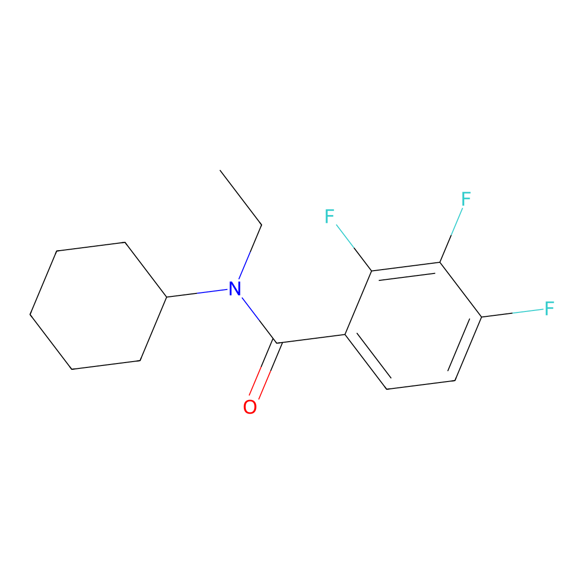 N-Cyclohexyl-N-ethyl-2,3,4-trifluorobenzamide molecular structure, CAS 2850086-56-3