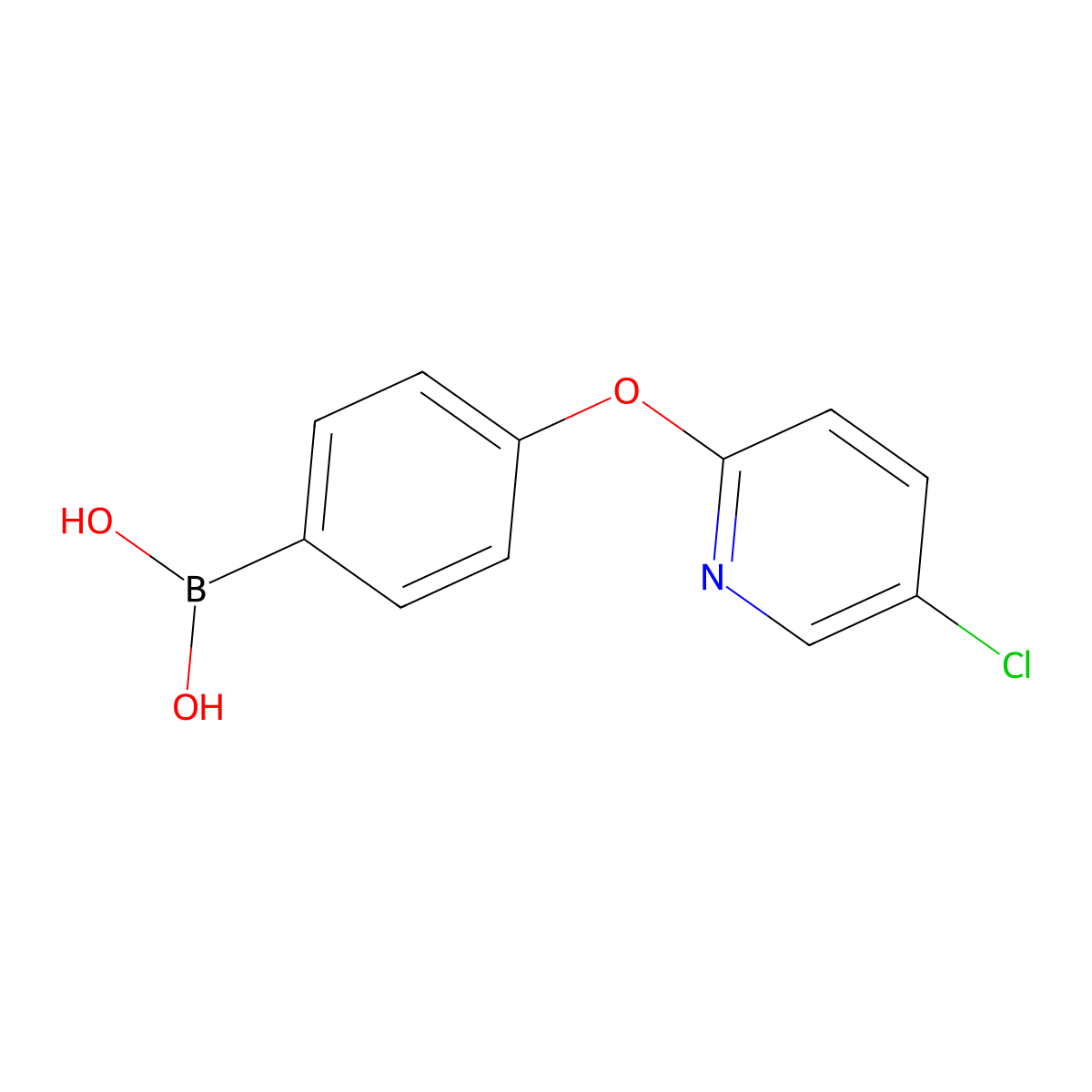 {4-[(5-Chloropyridin-2-yl)oxy]phenyl}boronic acid molecular structure, CAS 2850201-54-4