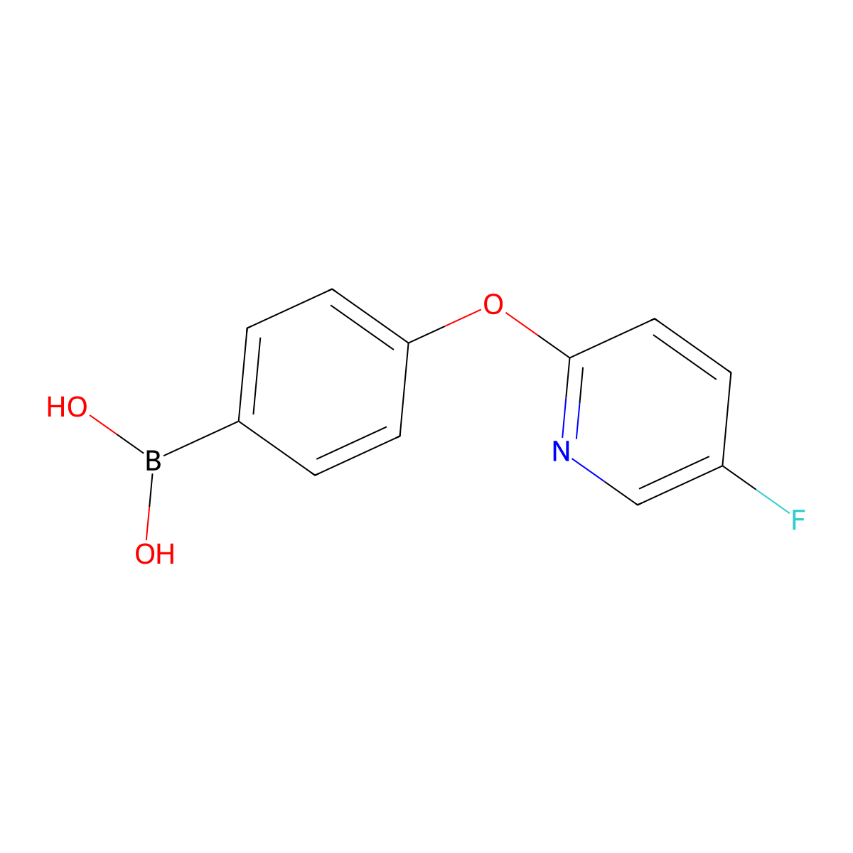 (4-((5-Fluoropyridin-2-yl)oxy)phenyl)boronic acid molecular structure, CAS 2850201-60-2