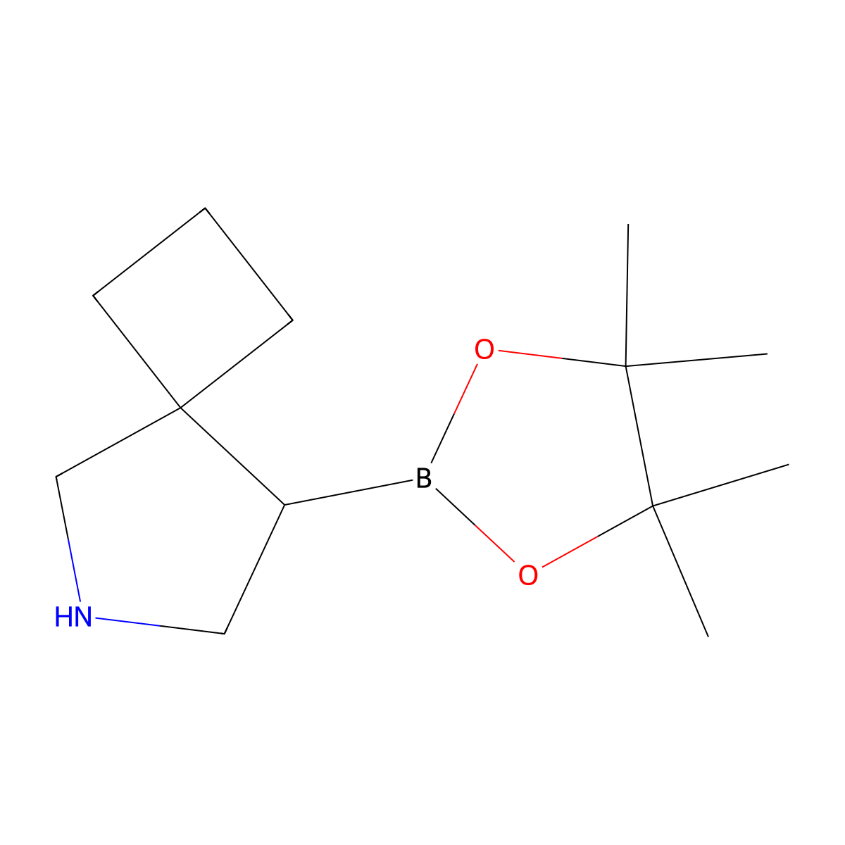 8-(4,4,5,5-Tetramethyl-1,3,2-dioxaborolan-2-yl)-6-azaspiro[3.4]octane molecular structure, CAS 2850381-36-9