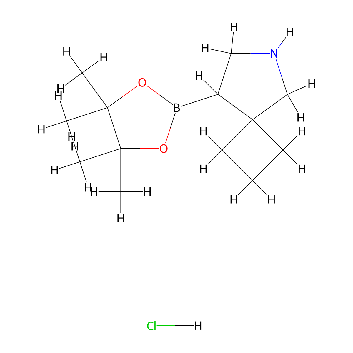 8-(4,4,5,5-Tetramethyl-1,3,2-dioxaborolan-2-yl)-6-azaspiro[3.4]octane hydrochloride molecular structure, CAS 2850381-37-0
