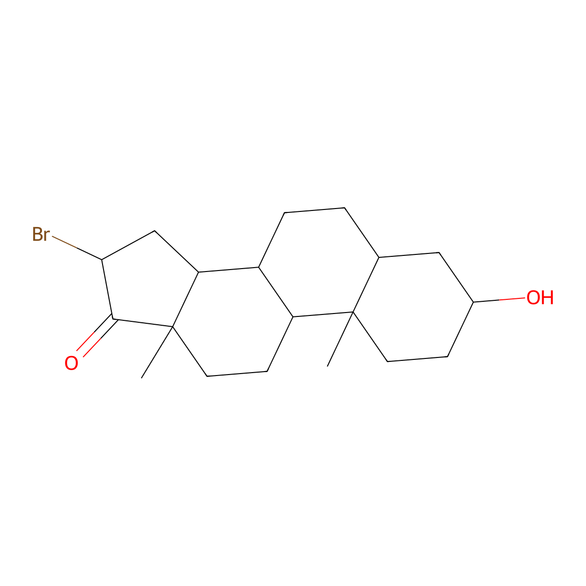 16alpha-Bromoepiandrosterone molecular structure, CAS 28507-02-0