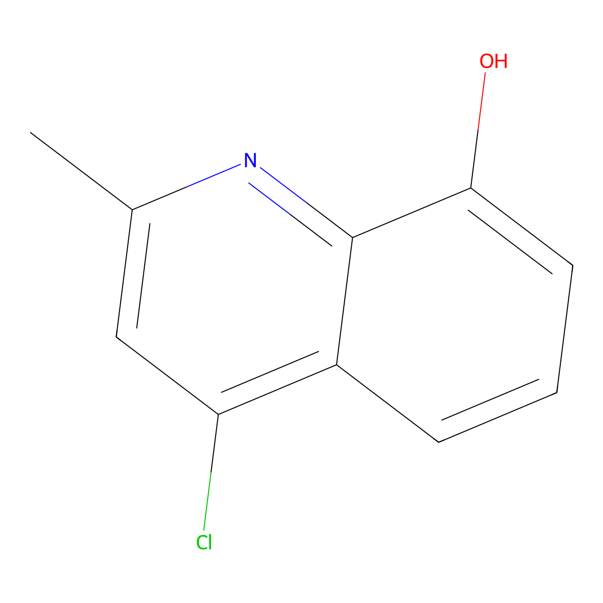 4-Chloro-8-hydroxy-2-methylquinoline molecular structure, CAS 28507-46-2