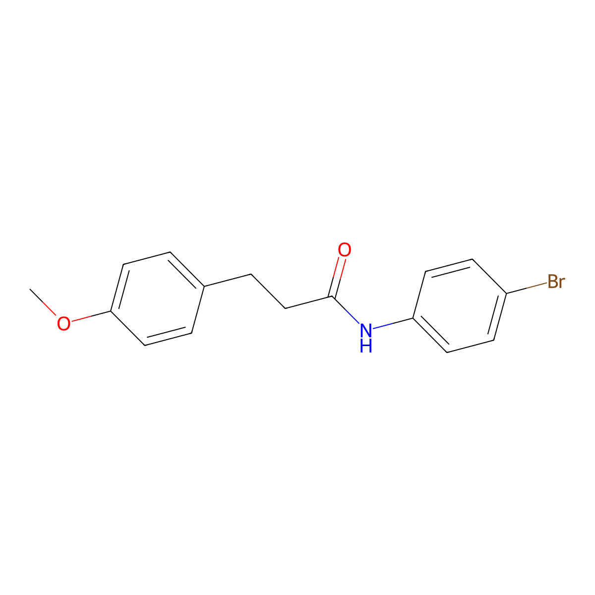 N-(4-bromophenyl)-3-(4-methoxyphenyl)propanamide molecular structure, CAS 28508-26-1