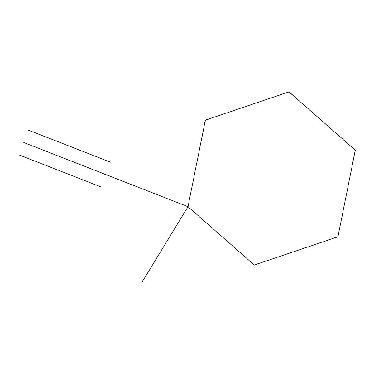 1-Ethynyl-1-methylcyclohexane molecular structure, CAS 28509-10-6