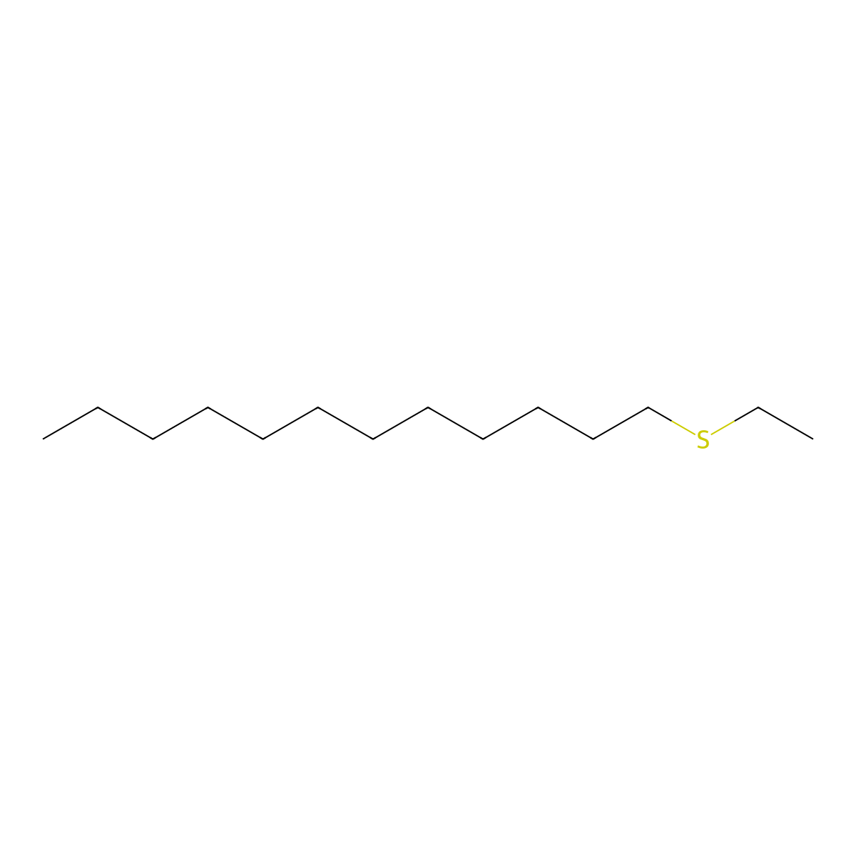Sulfide, dodecyl ethyl molecular structure, CAS 2851-83-4
