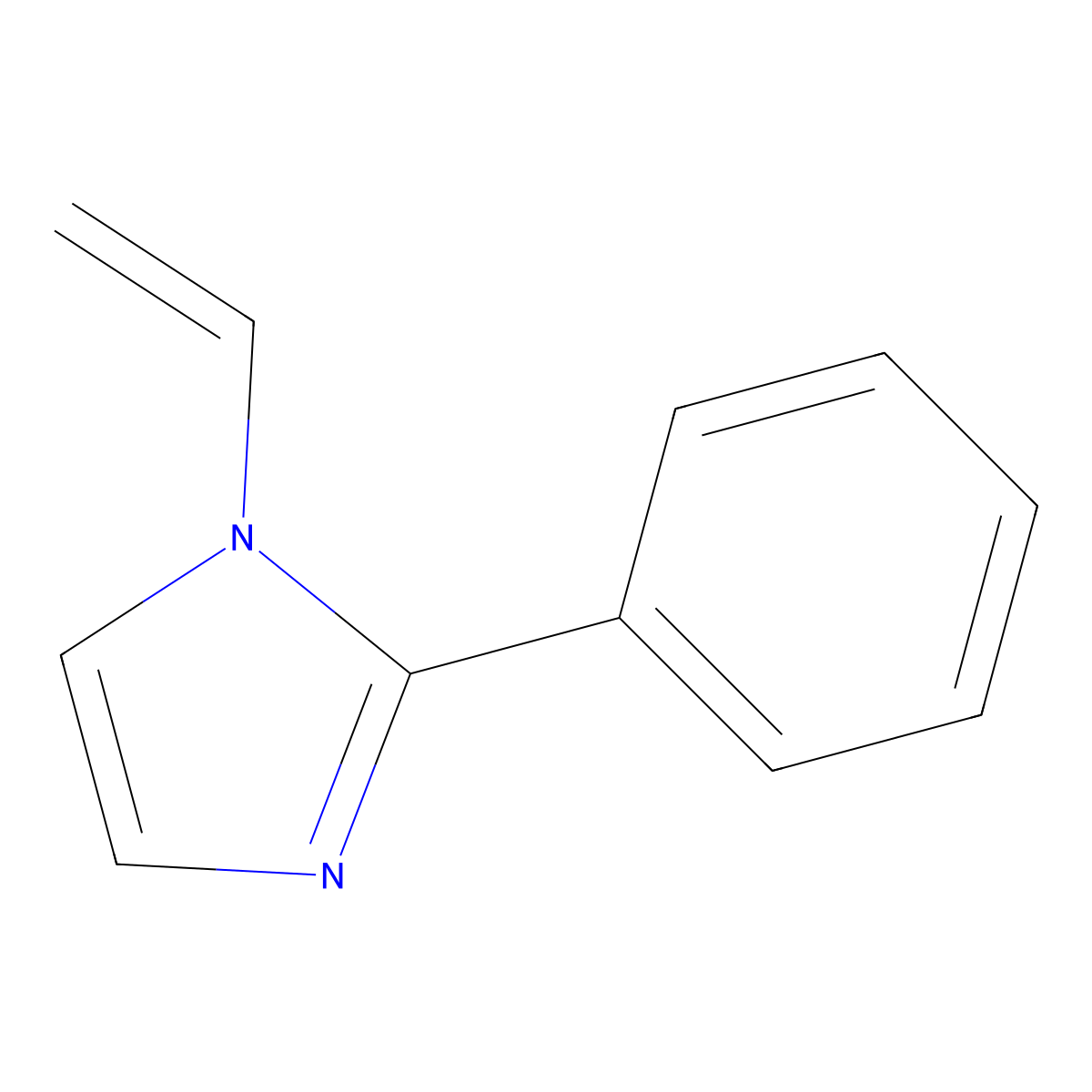 1H-Imidazole, 1-ethenyl-2-phenyl- molecular structure, CAS 2851-94-7