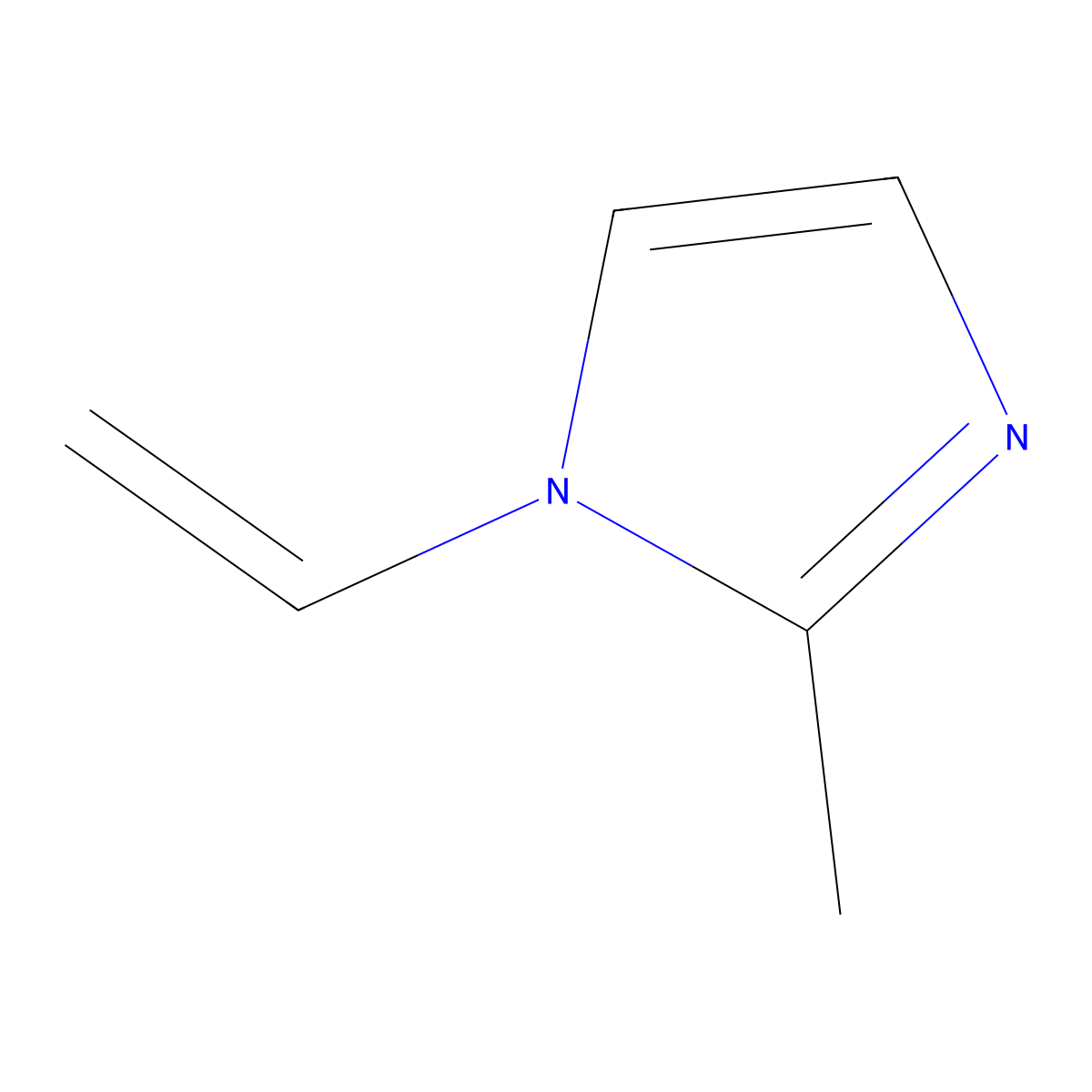 1H-Imidazole, 1-ethenyl-2-methyl- molecular structure, CAS 2851-95-8