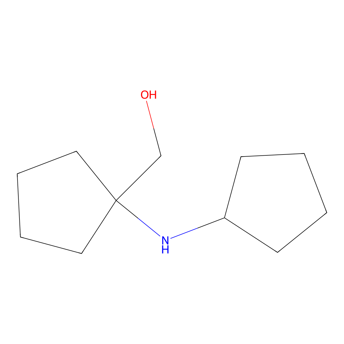 [1-(Cyclopentylamino)cyclopentyl]methanol molecular structure, CAS 285124-30-3
