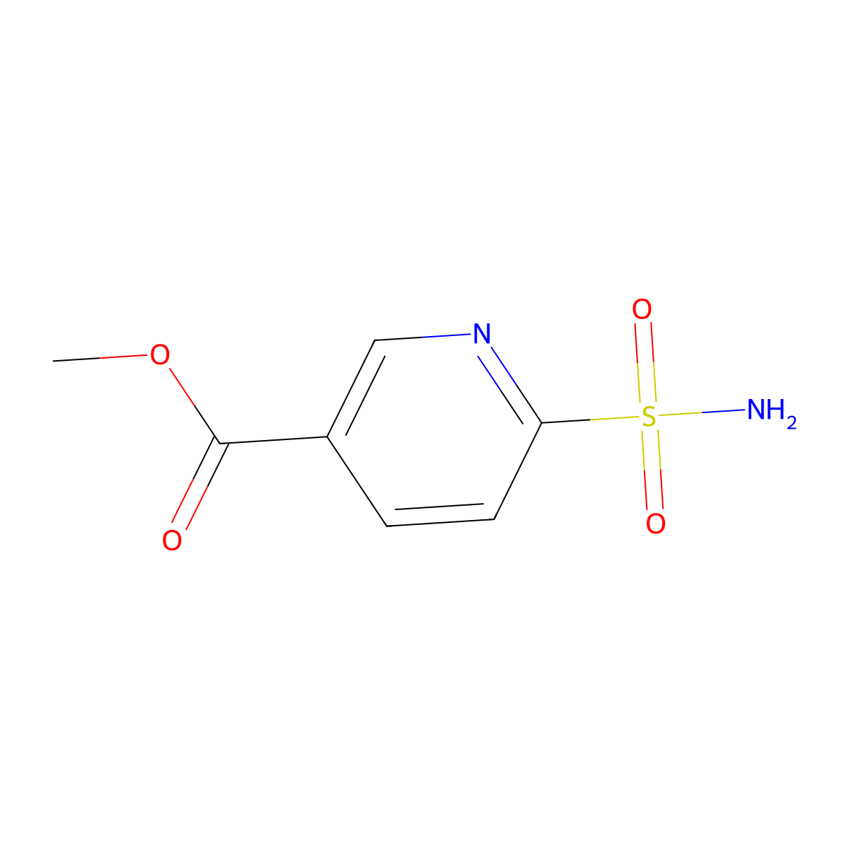 Methyl 6-sulfamoylnicotinate molecular structure, CAS 285135-57-1
