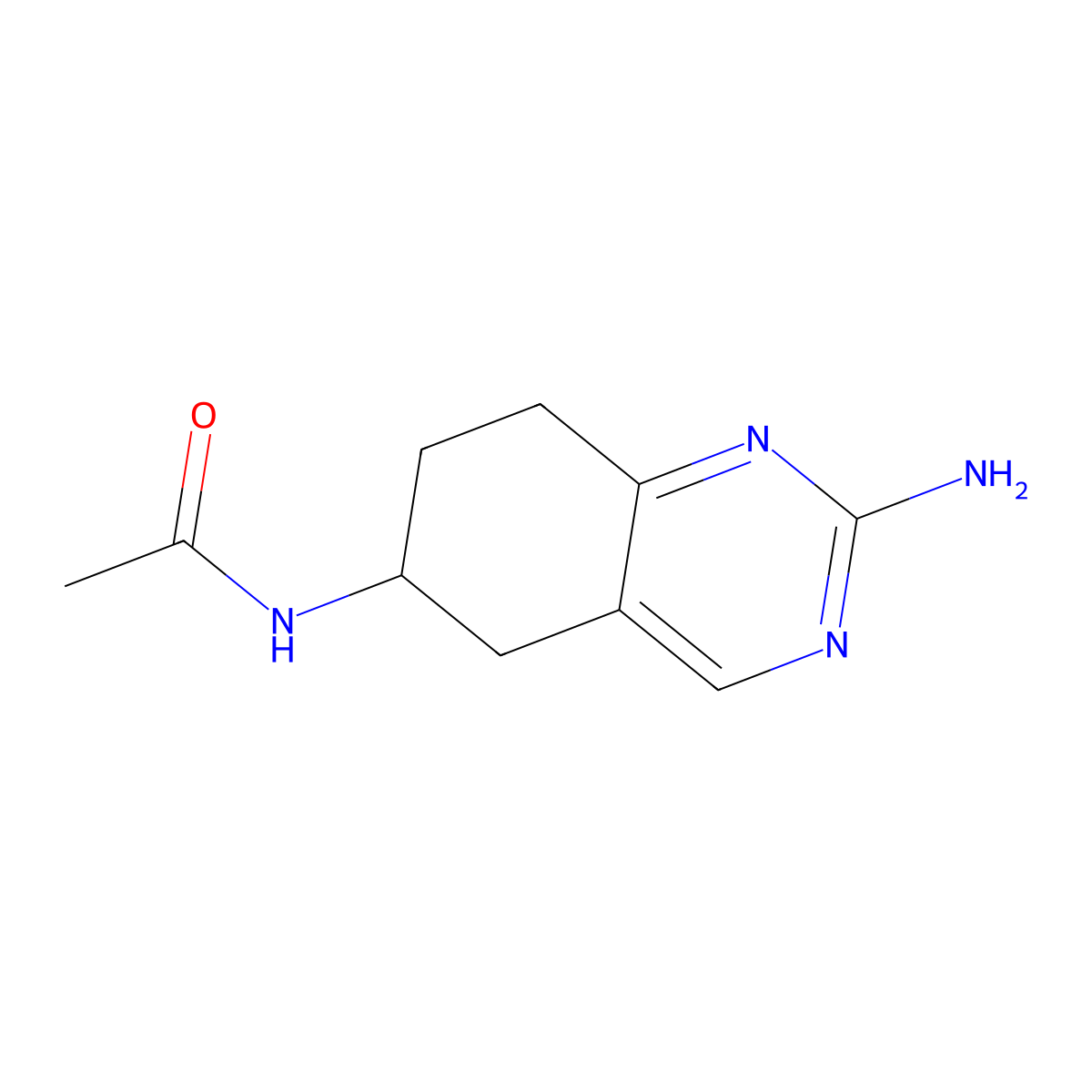 N-(2-amino-5,6,7,8-tetrahydroquinazolin-6-yl)acetamide molecular structure, CAS 285139-04-0