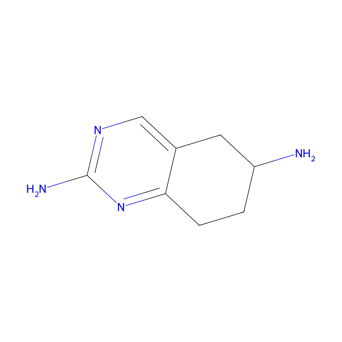 5,6,7,8-Tetrahydroquinazoline-2,6-diamine molecular structure, CAS 285139-05-1