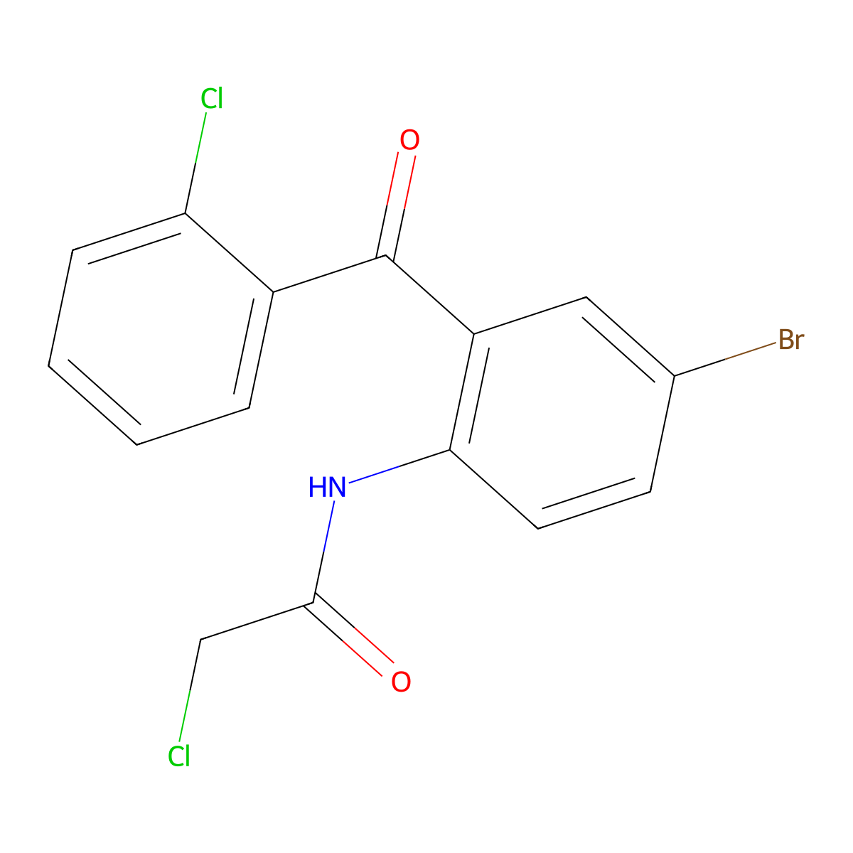 N-(4-Bromo-2-(2-chlorobenzoyl)phenyl)-2-chloroacetamide molecular structure, CAS 285158-15-8