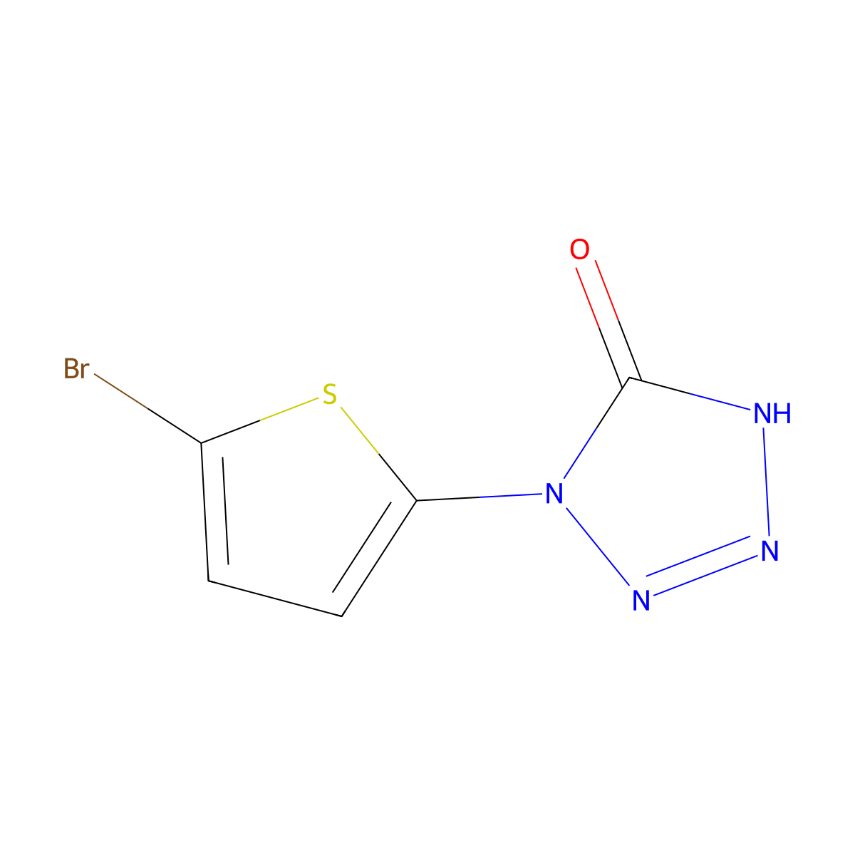 1-(5-Bromo-2-thienyl)-1H-tetrazol-5(2H)-one molecular structure, CAS 2851864-82-7