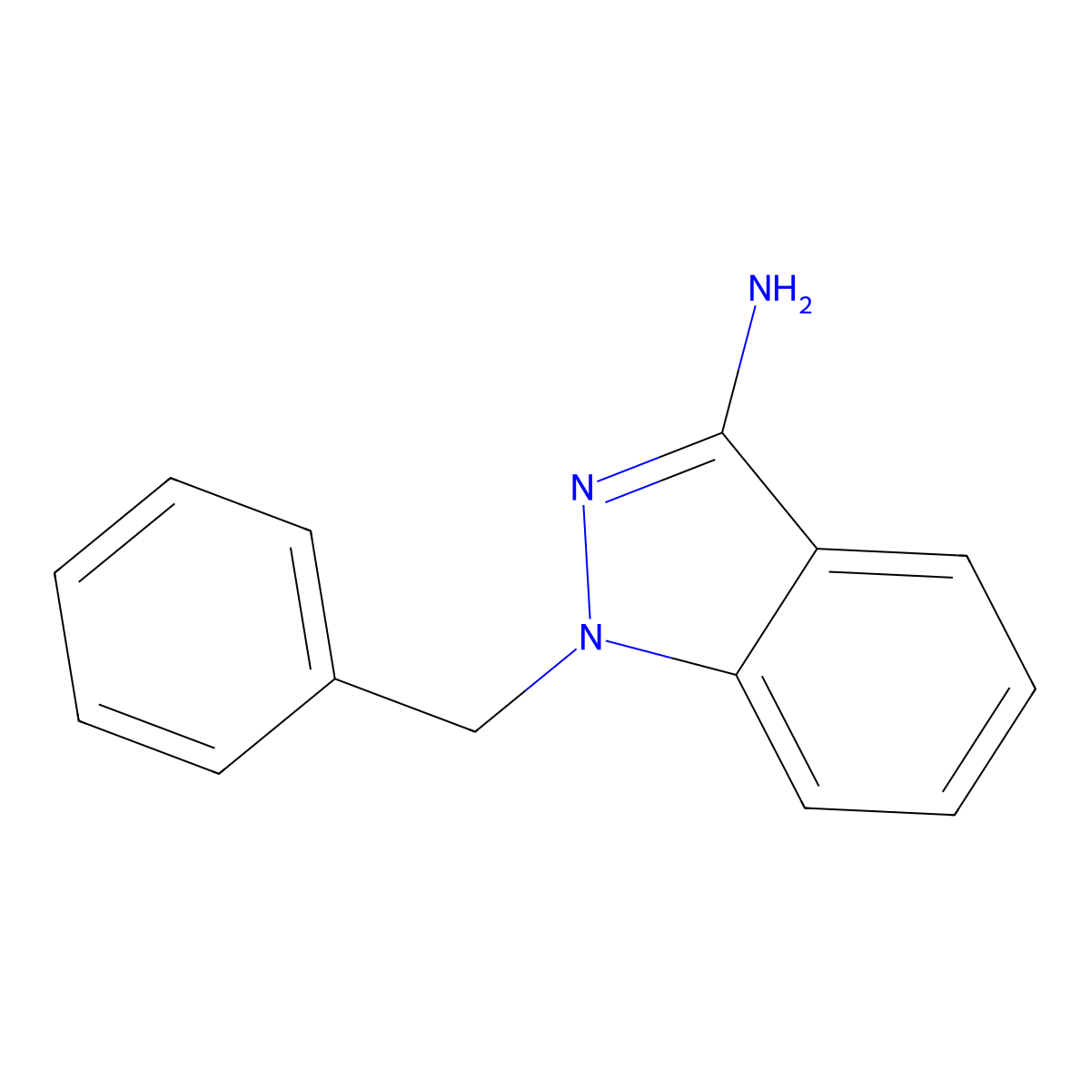 1-Benzyl-1H-indazol-3-amine molecular structure, CAS 28519-78-0