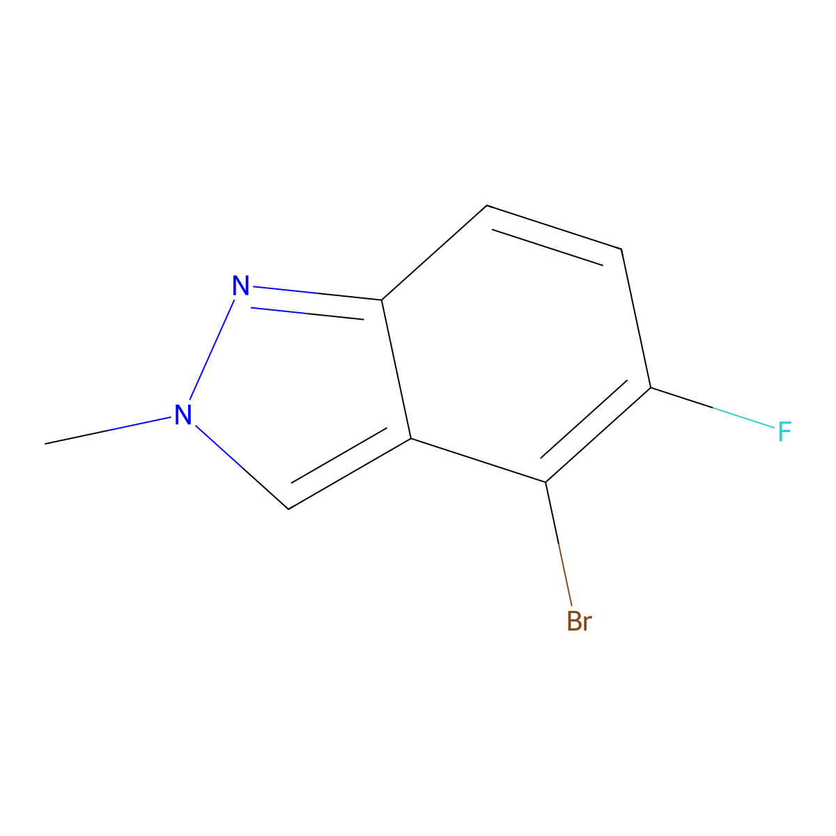 4-Bromo-5-fluoro-2-methyl-indazole molecular structure, CAS 2851972-44-4