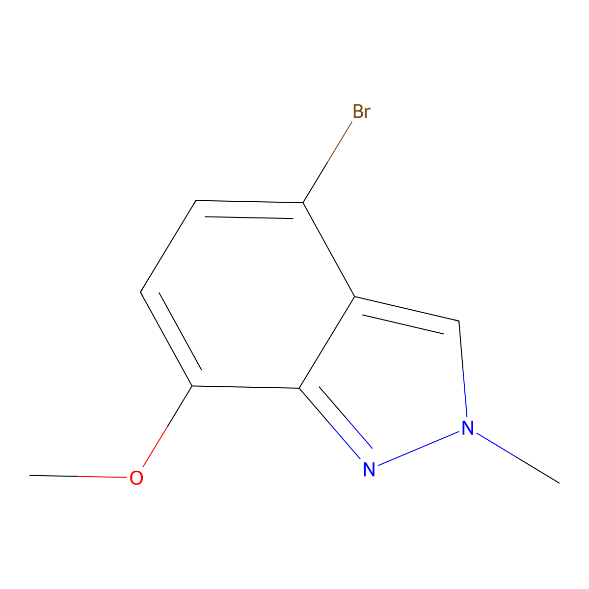 4-bromo-7-methoxy-2-methyl-2H-indazole molecular structure, CAS 2851972-45-5