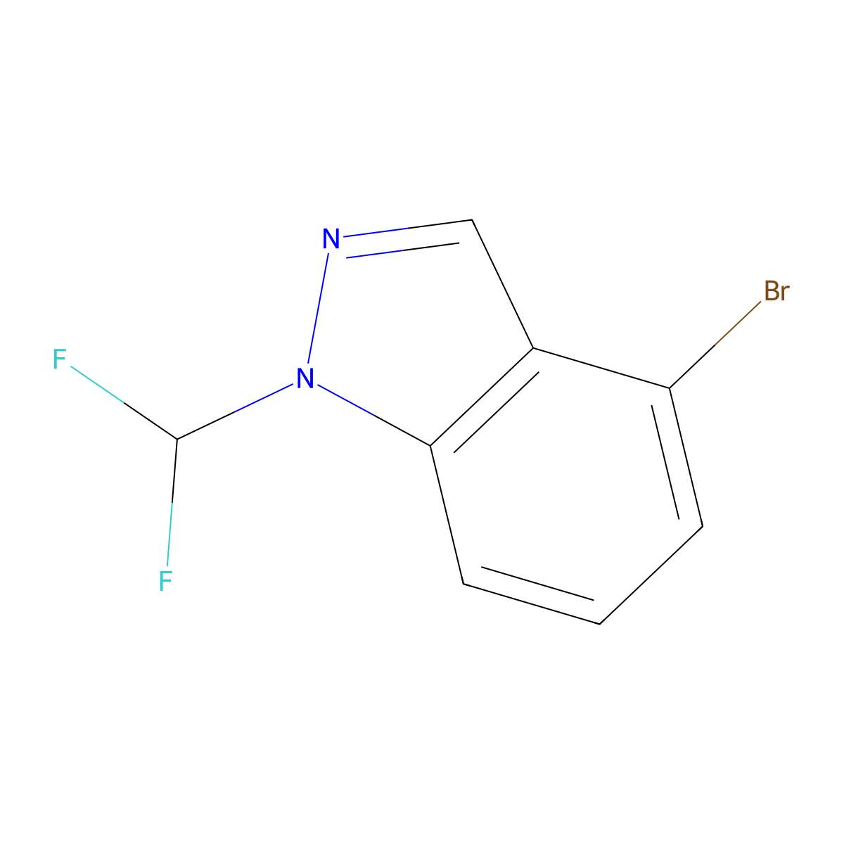4-bromo-1-(difluoromethyl)-1H-indazole molecular structure, CAS 2851972-65-9