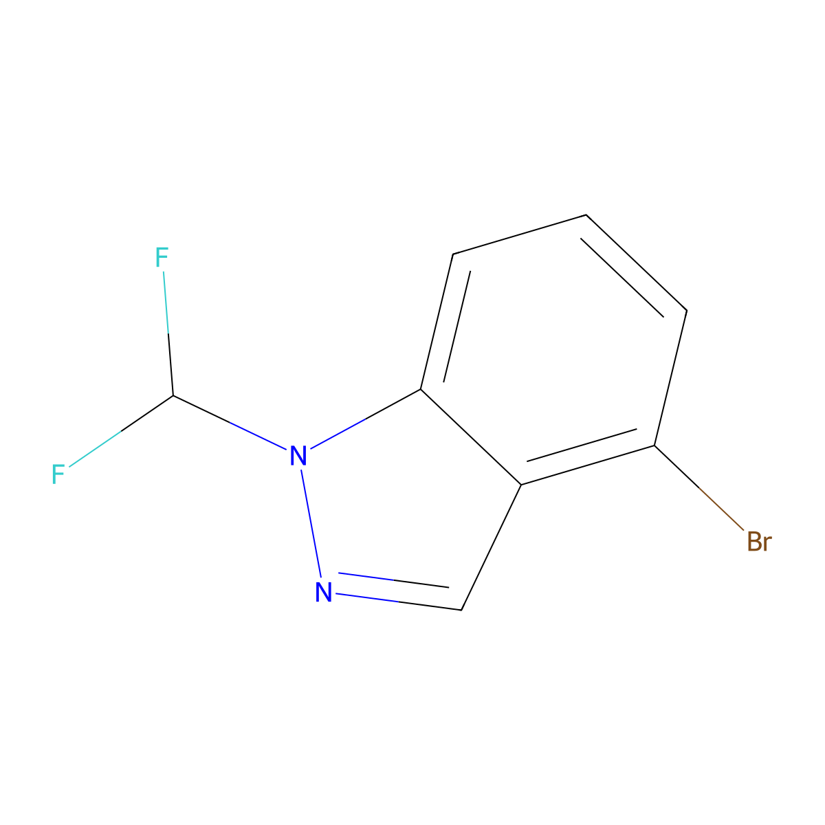 4-bromo-1-(difluoromethyl)-1H-indazole molecular structure, CAS 2851972-65-9