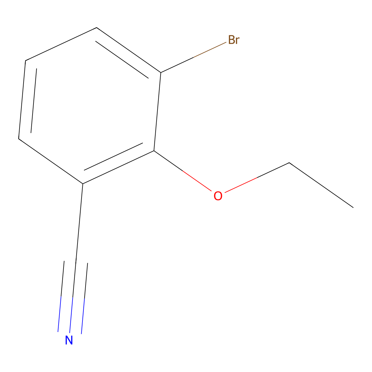 Benzonitrile, 3-bromo-2-ethoxy- molecular structure, CAS 2851979-96-7