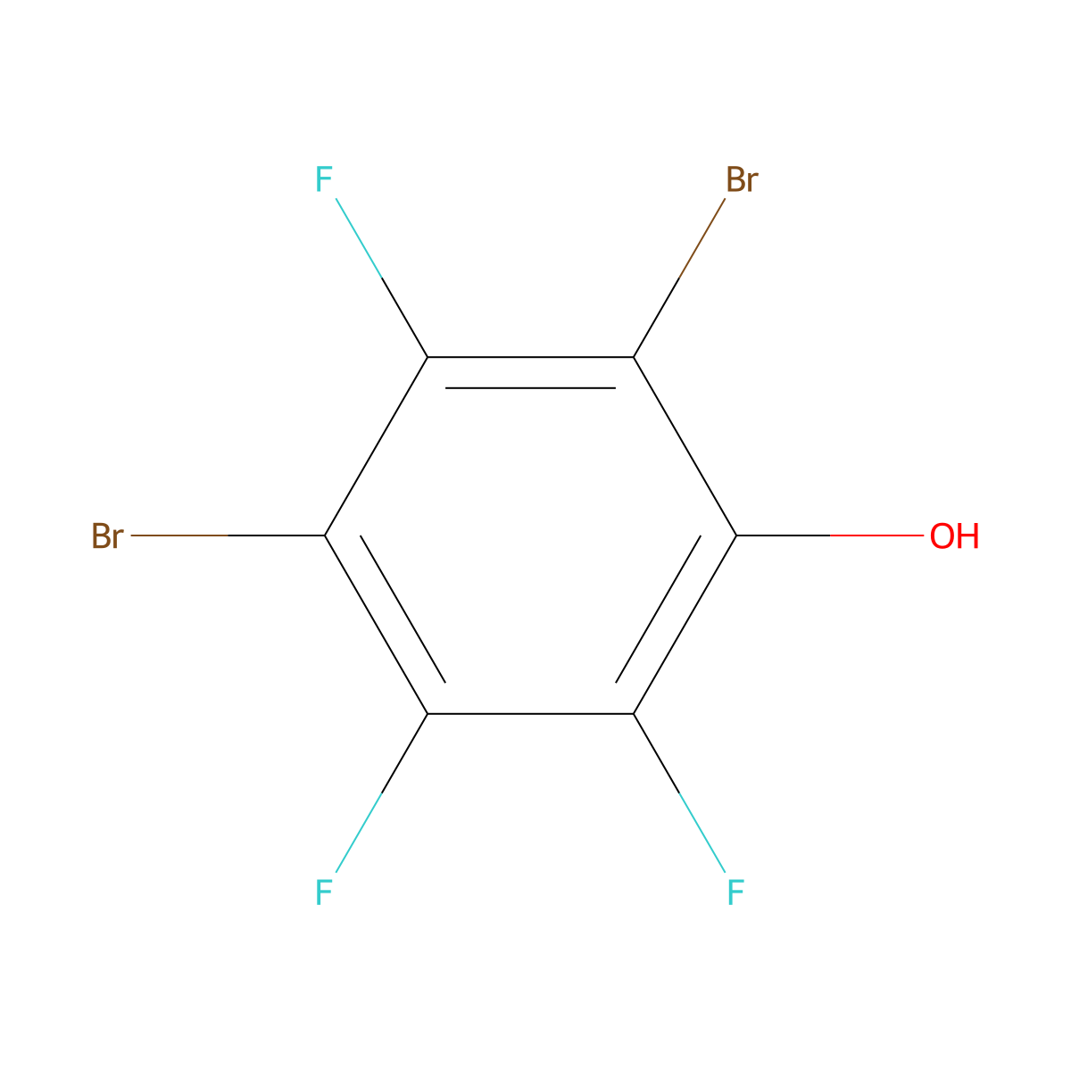 2,4-Dibromo-3,5,6-trifluorophenol molecular structure, CAS 28520-20-9