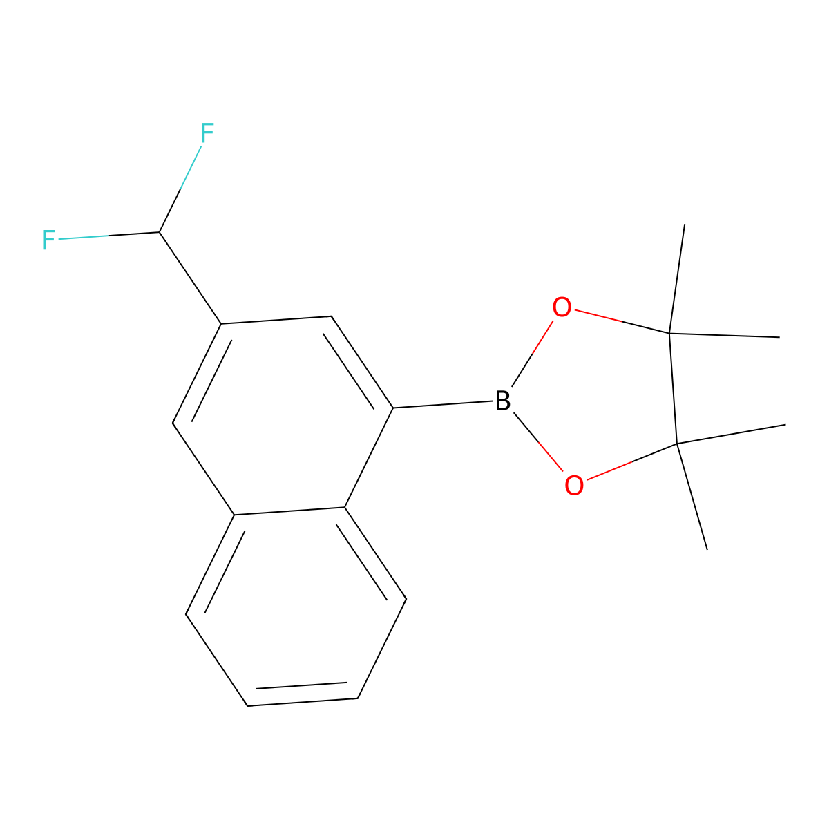 2-[3-(Difluoromethyl)naphthalen-1-yl]-4,4,5,5-tetramethyl-1,3,2-dioxaborolane molecular structure, CAS 2852049-01-3