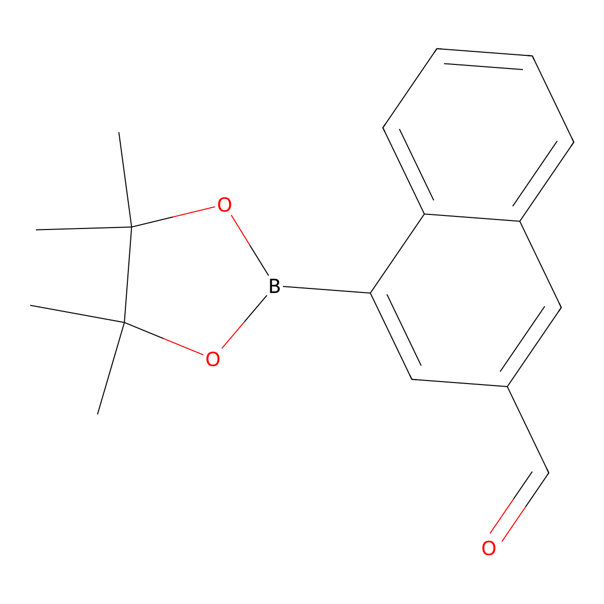 4-(4,4,5,5-Tetramethyl-1,3,2-dioxaborolan-2-yl)naphthalene-2-carbaldehyde molecular structure, CAS 2852049-19-3