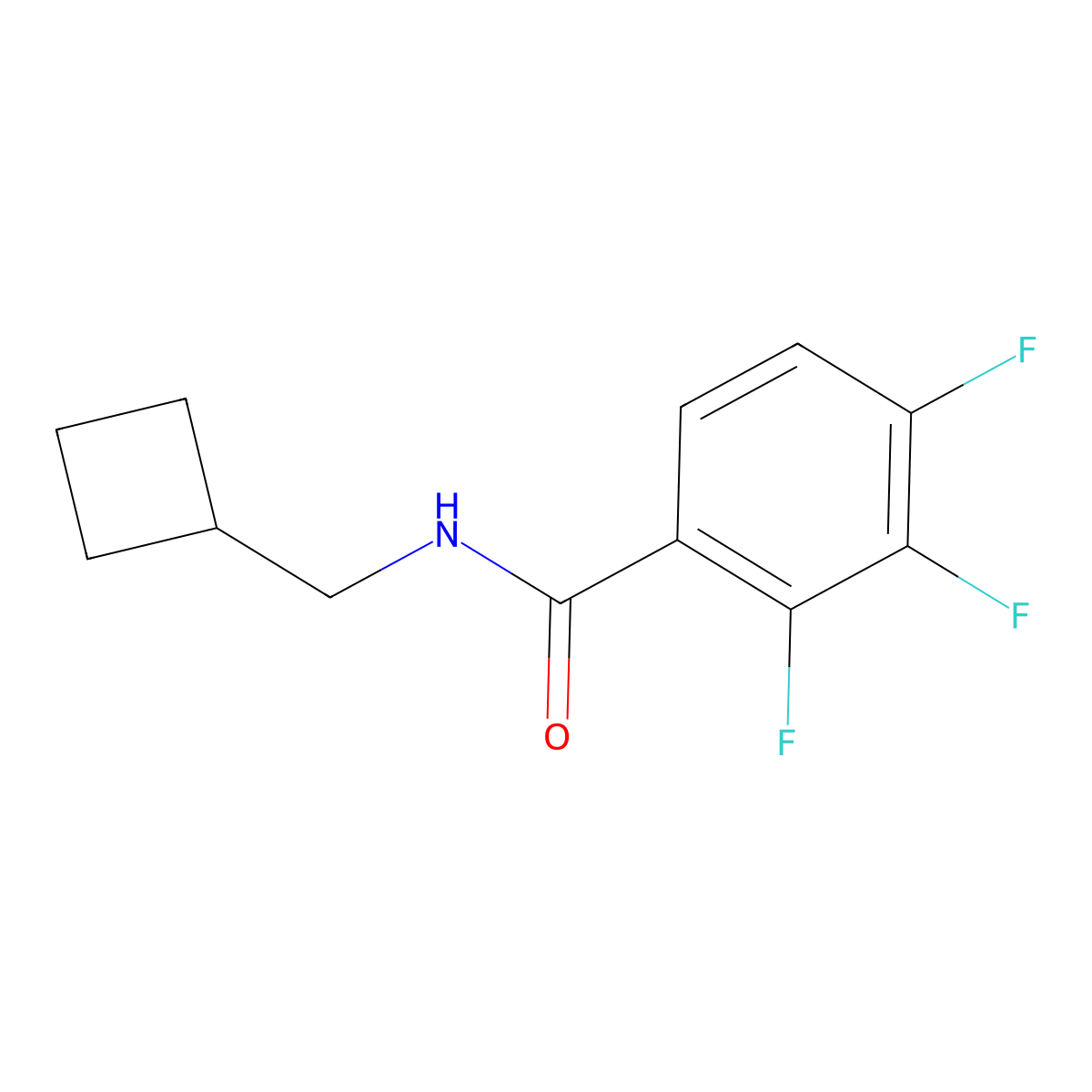 N-(Cyclobutylmethyl)-2,3,4-trifluorobenzamide molecular structure, CAS 2852240-46-9