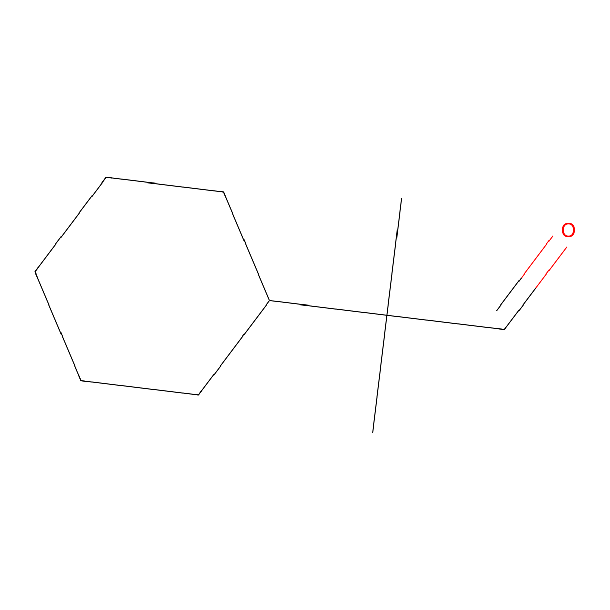 2-Cyclohexyl-2-methylpropanal molecular structure, CAS 28523-30-0
