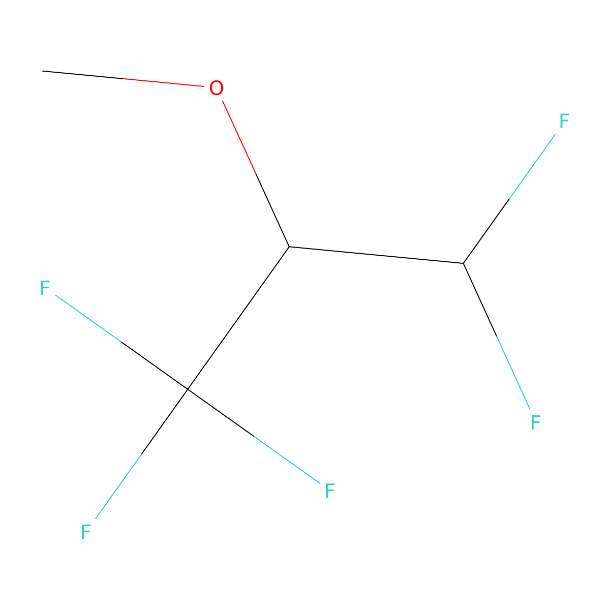 1,1,1,3,3-Pentafluoro-2-methoxypropane molecular structure, CAS 28523-91-3