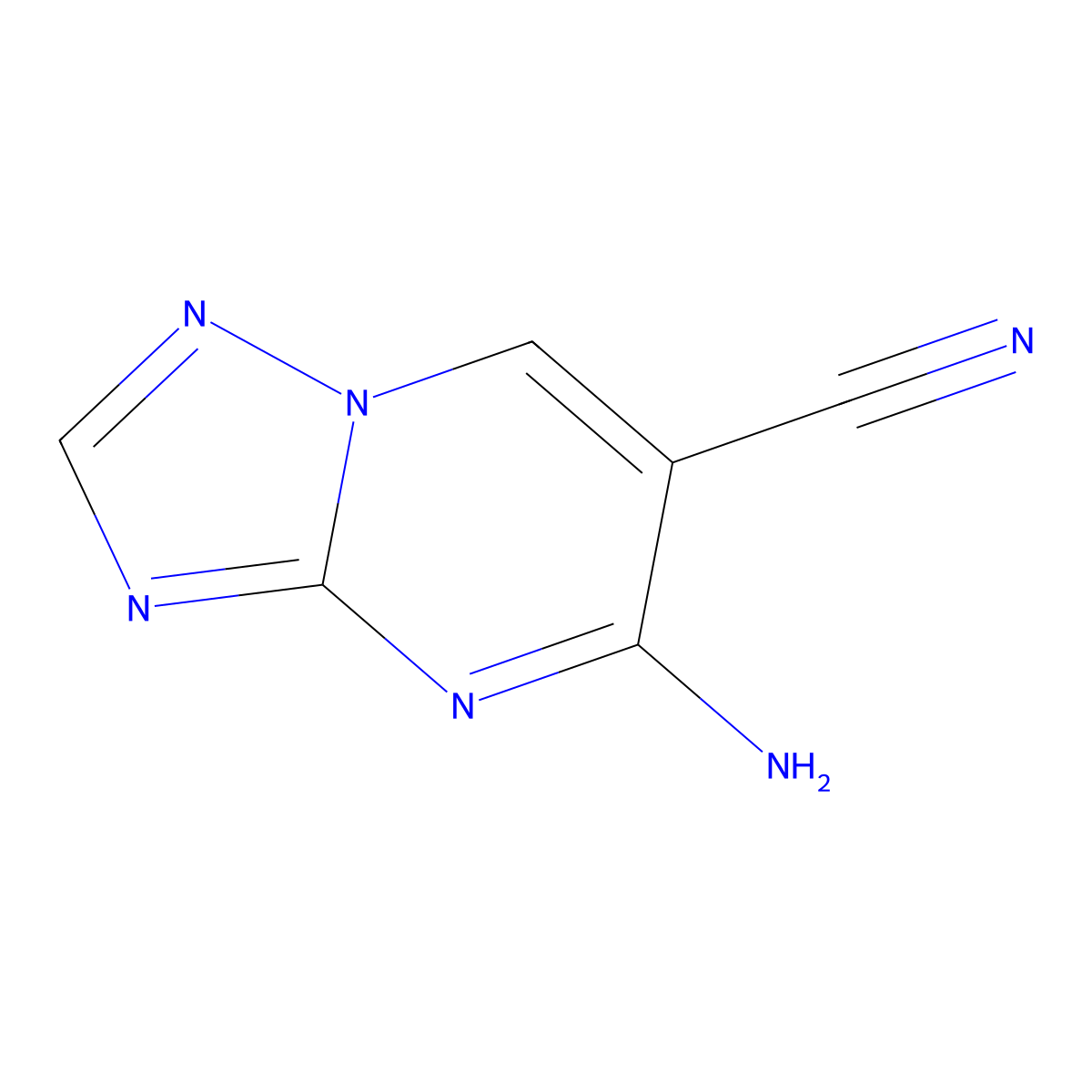 5-Amino-[1,2,4]triazolo[1,5-A]pyrimidine-6-carbonitrile molecular structure, CAS 28524-58-5