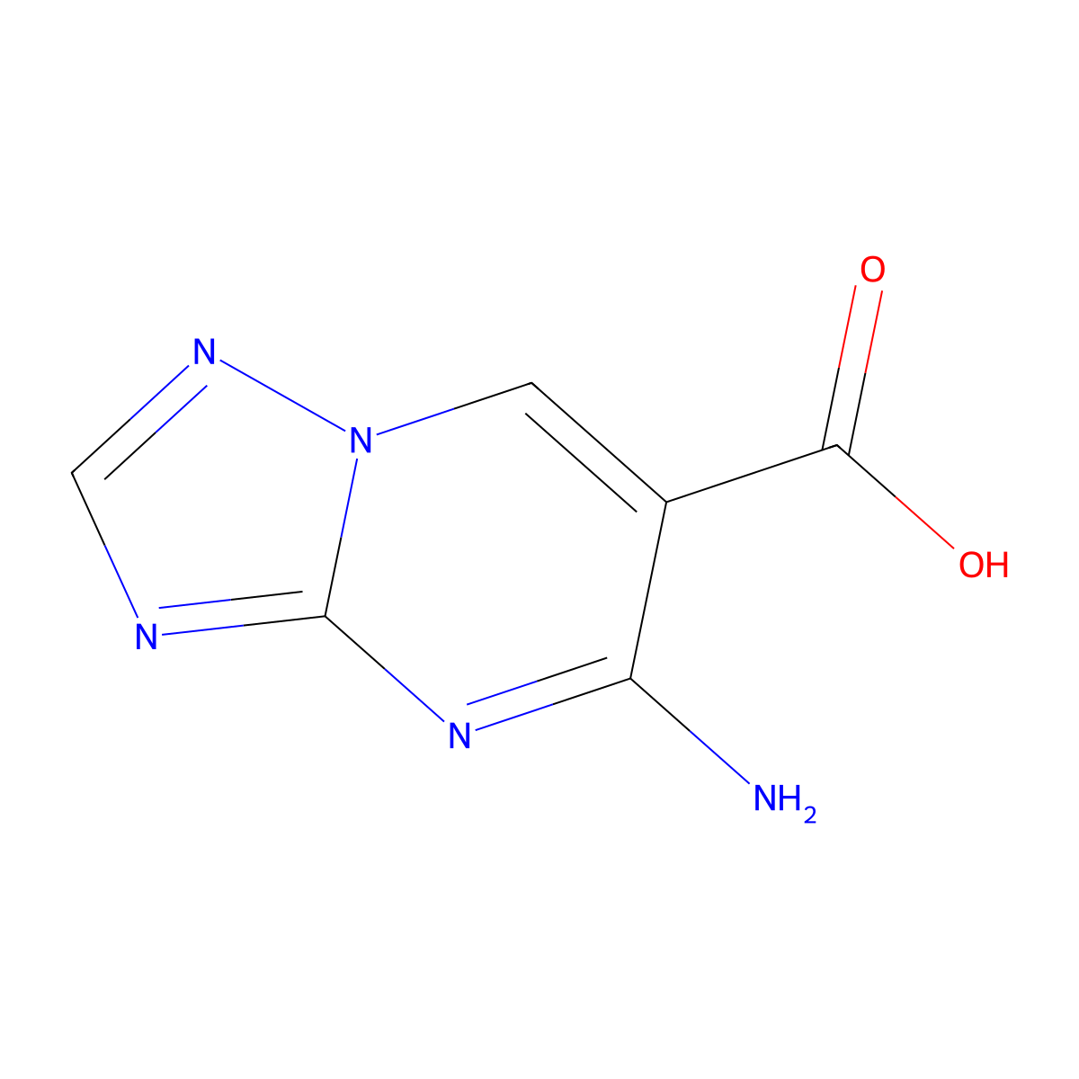5-Amino-[1,2,4]triazolo[1,5-A]pyrimidine-6-carboxylic acid molecular structure, CAS 28524-61-0