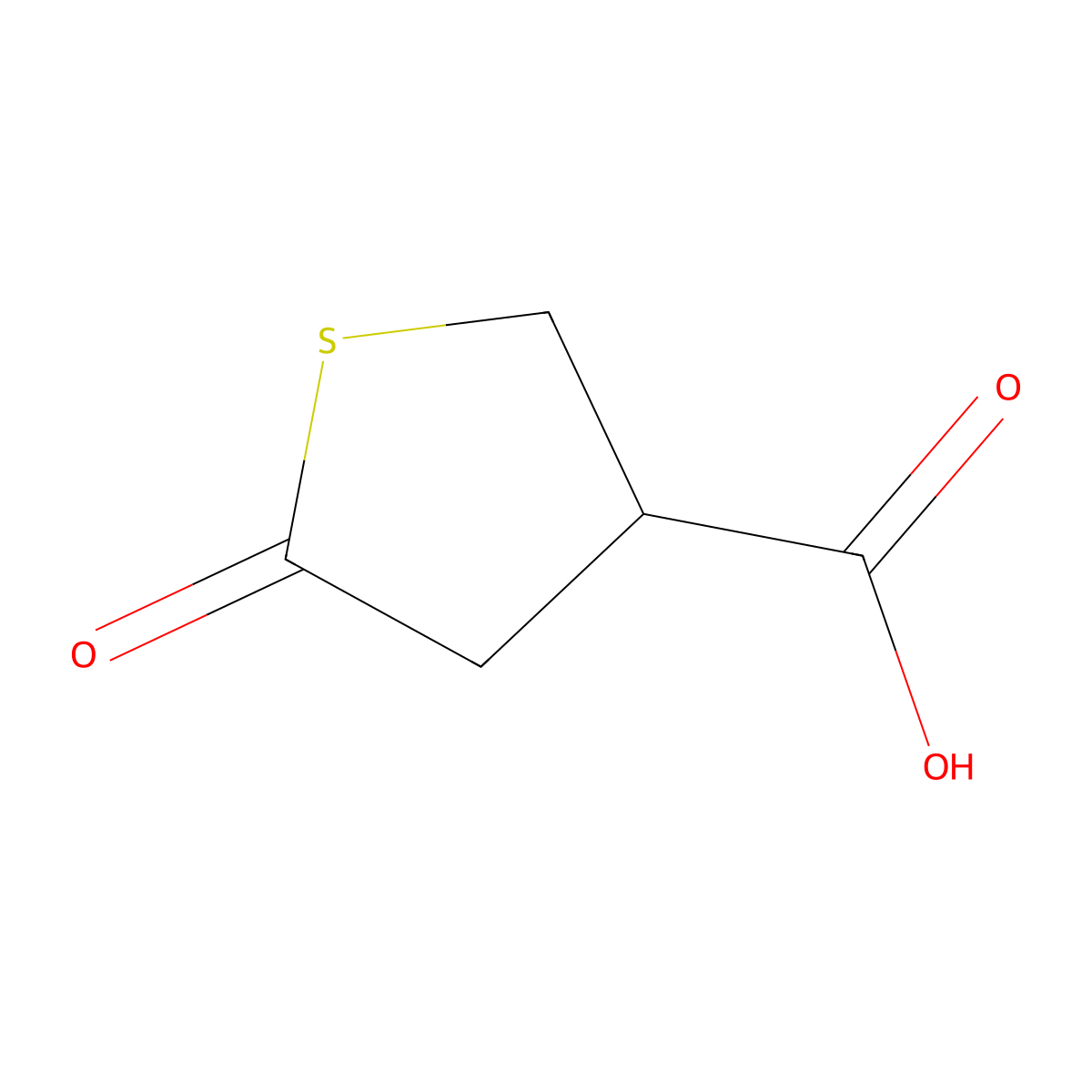 5-Oxothiolane-3-carboxylic acid molecular structure, CAS 28525-50-0
