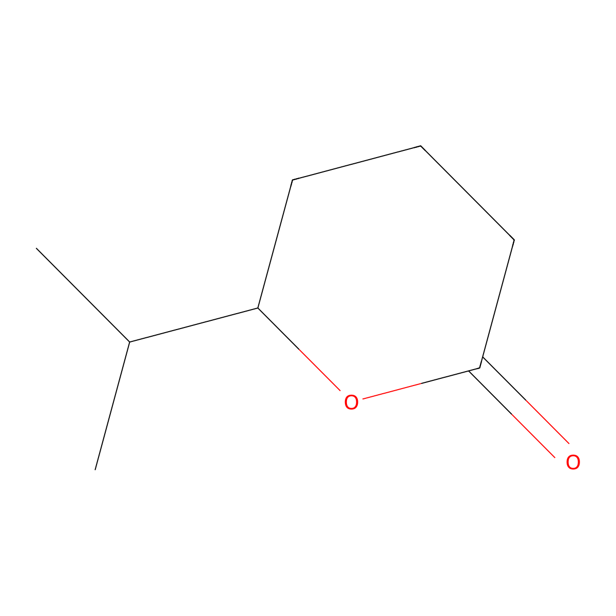 6-(Propan-2-yl)oxan-2-one molecular structure, CAS 28525-62-4
