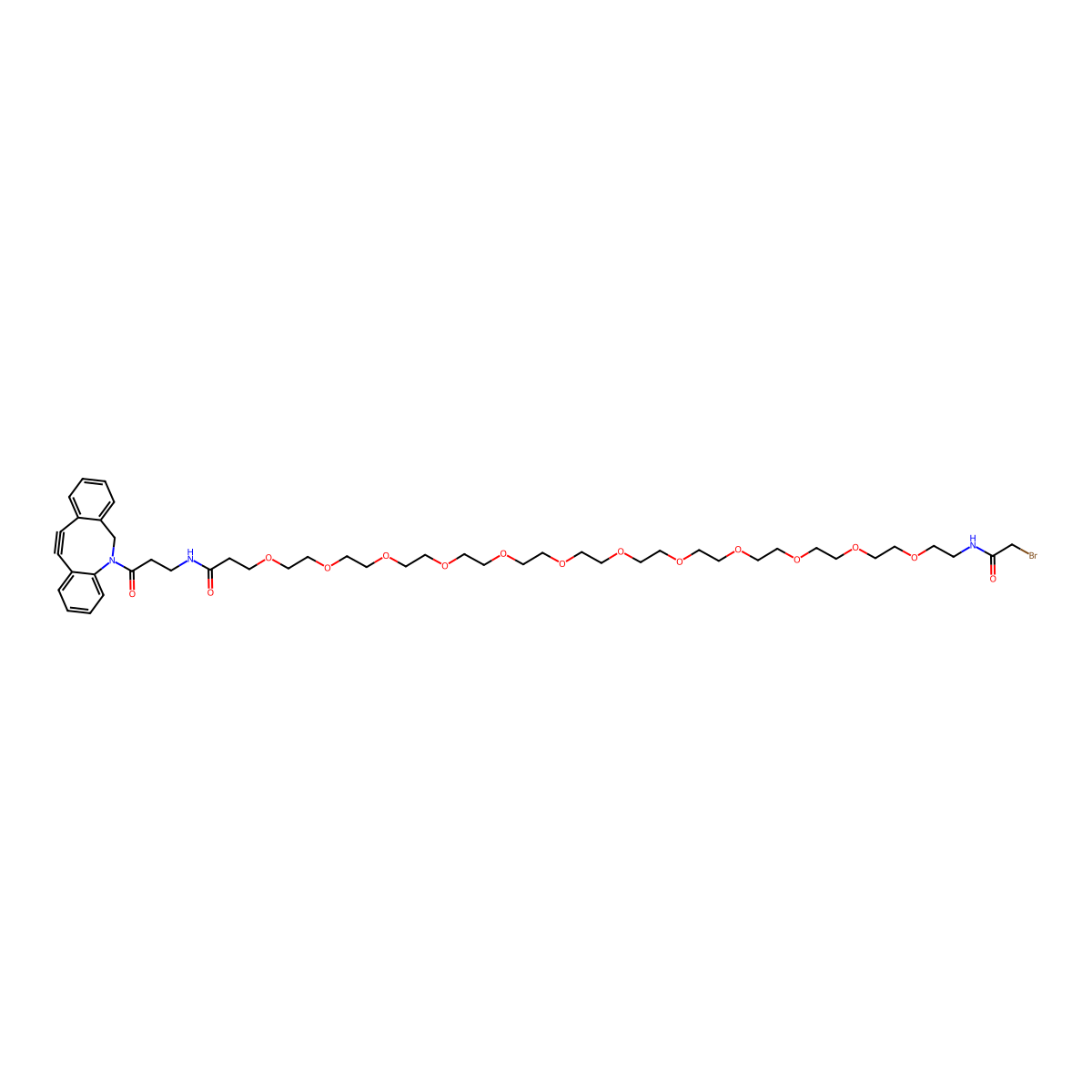 Bromoacetamido-PEG12-amido-DBCO molecular structure, CAS 2852742-40-4