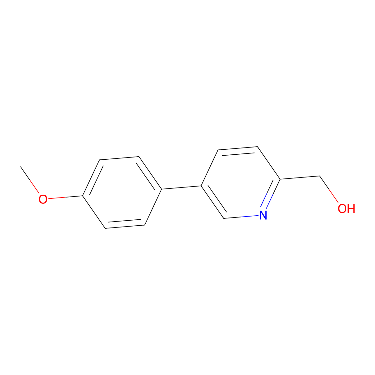 (5-(4-Methoxyphenyl)pyridin-2-yl)methanol molecular structure, CAS 2852773-90-9