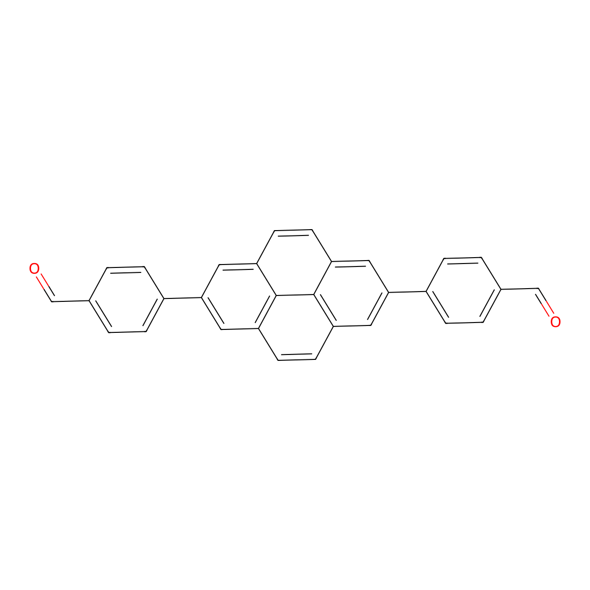 4,4'-(Pyrene-2,7-diyl)dibenzaldehyde molecular structure, CAS 2852779-63-4
