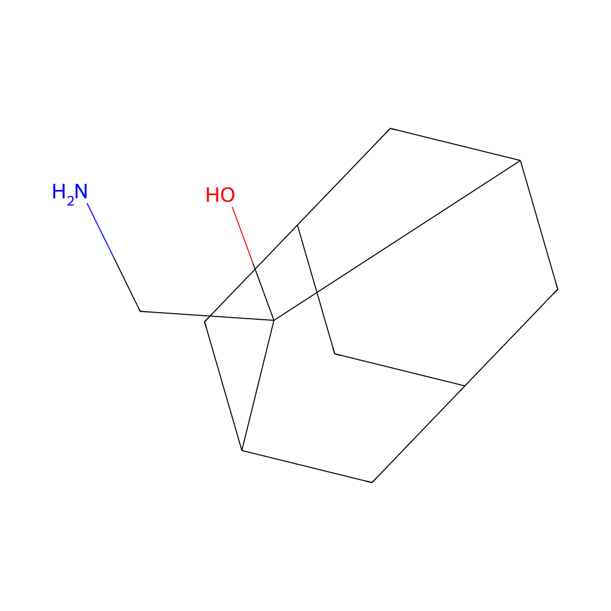 2-(Aminomethyl)adamantan-2-ol molecular structure, CAS 28529-71-7