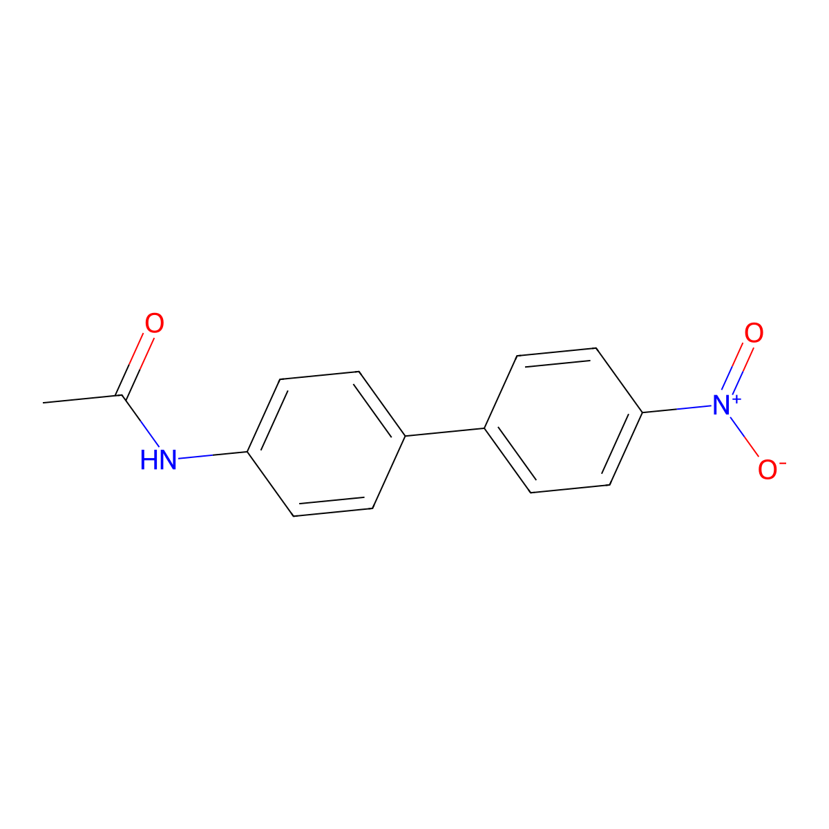 4-Nitro-4'-(acetylamino)biphenyl molecular structure, CAS 28533-02-0