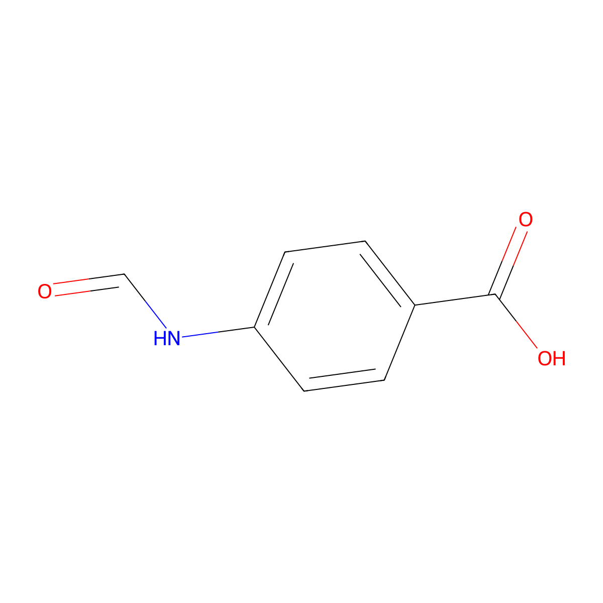 4-(Formylamino)benzoic acid molecular structure, CAS 28533-43-9
