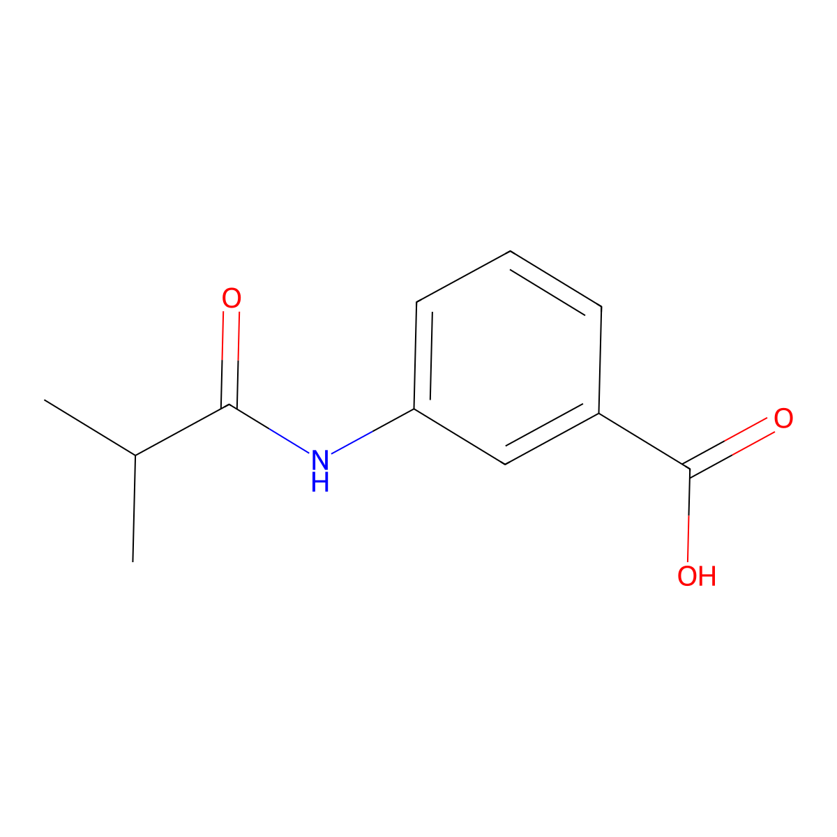 3-(Isobutyrylamino)benzoic acid molecular structure, CAS 28533-44-0