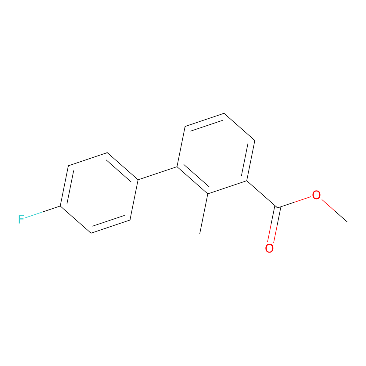 Methyl 4'-fluoro-2-methyl-[1,1'-biphenyl]-3-carboxylate molecular structure, CAS 2853522-55-9