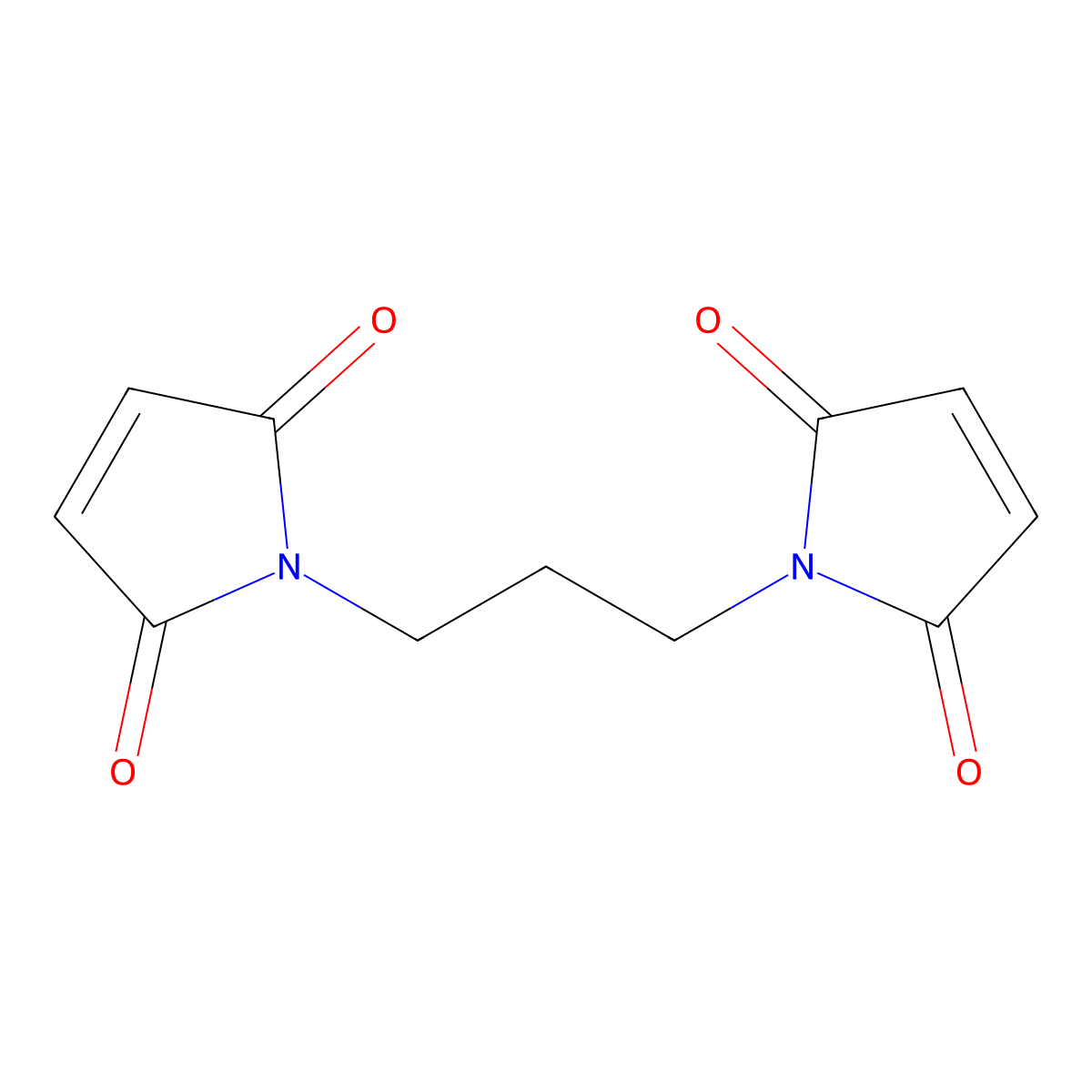 Trimethylenebismaleimide molecular structure, CAS 28537-69-1