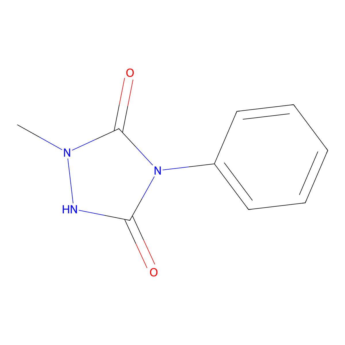1-Methyl-4-phenyl-1,2,4-triazolidine-3,5-dione molecular structure, CAS 28538-67-2