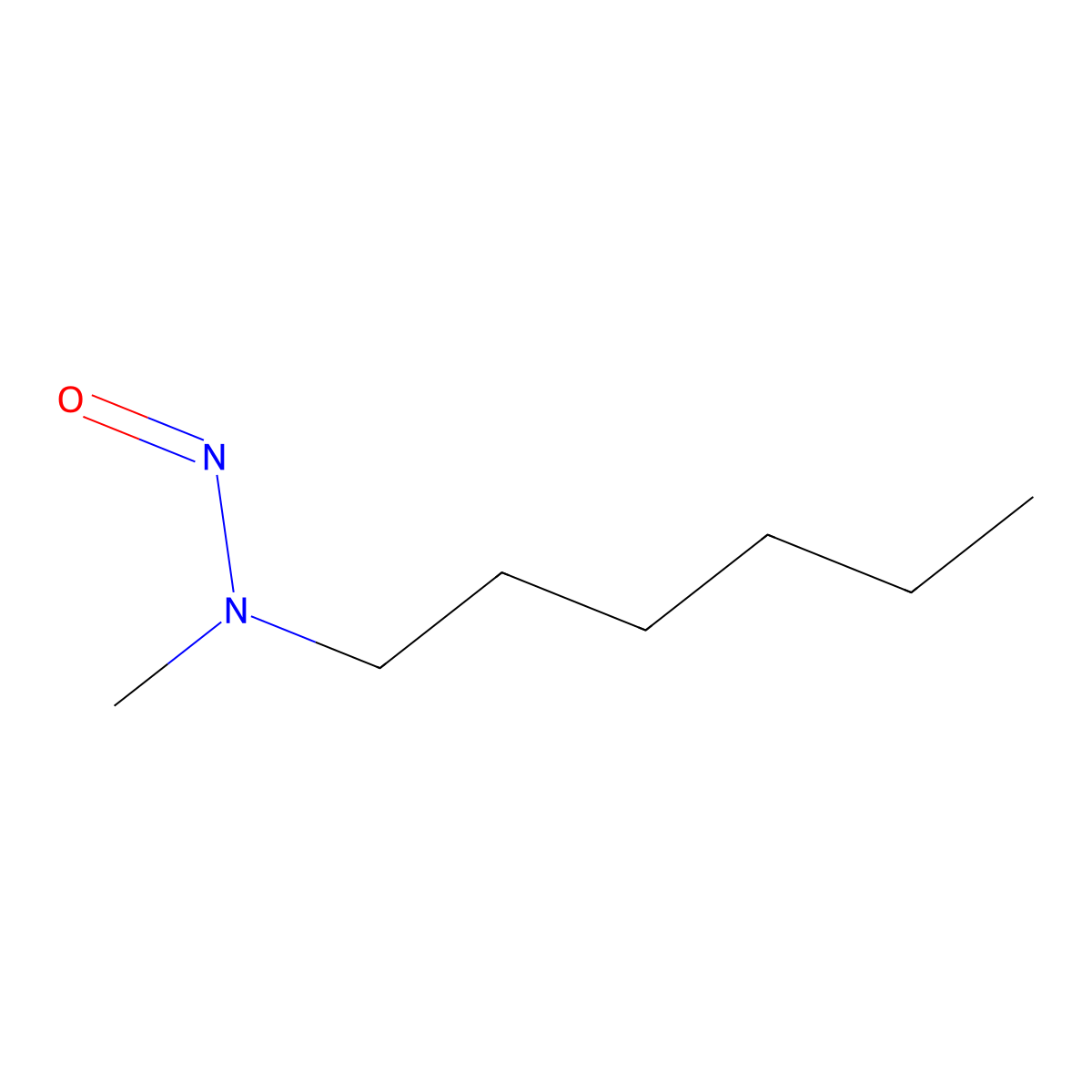 N-Methyl-N-nitroso-1-hexanamine molecular structure, CAS 28538-70-7