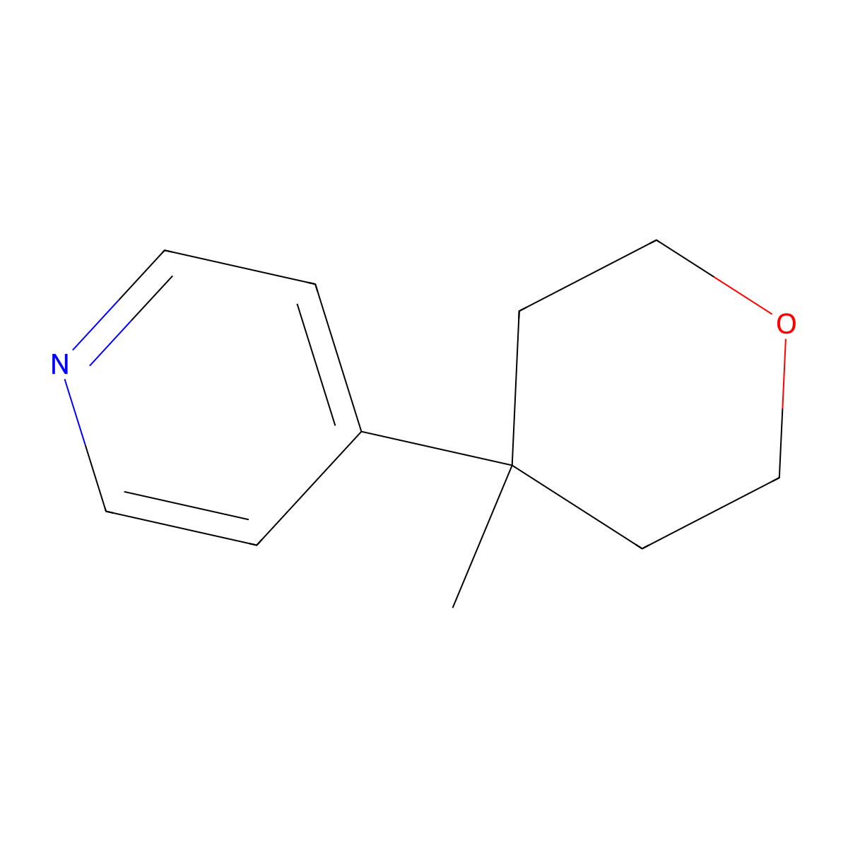 4-(4-Methyl-tetrahydro-pyran-4-yl)-pyridine molecular structure, CAS 28538-93-4